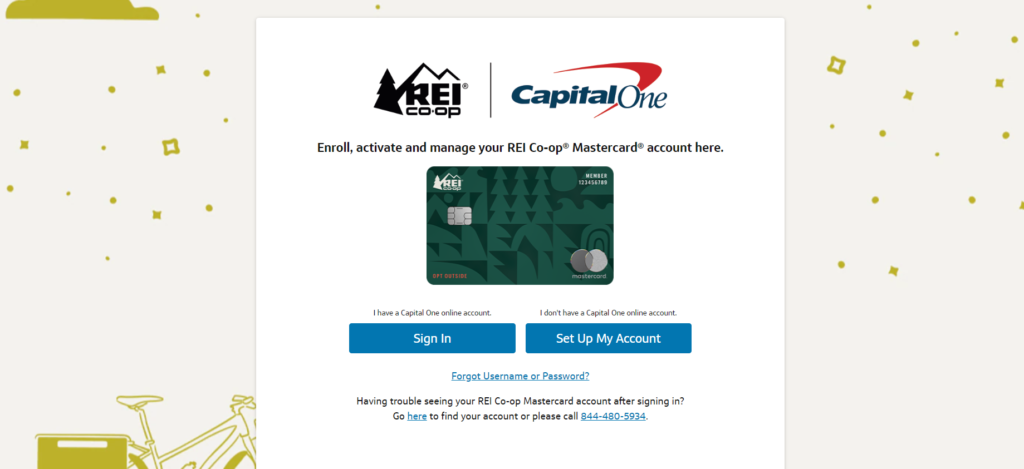 REI credit card signin